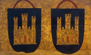 Two Coats of Arms with Three-Towered Castles by Unbekannt Unbekannt